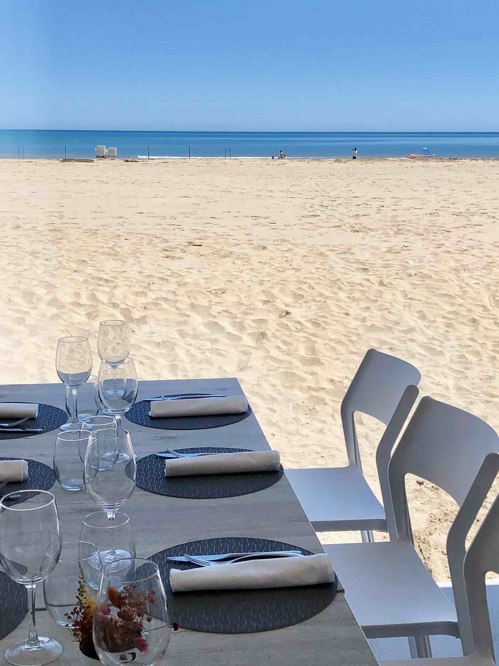 Essen am Strand